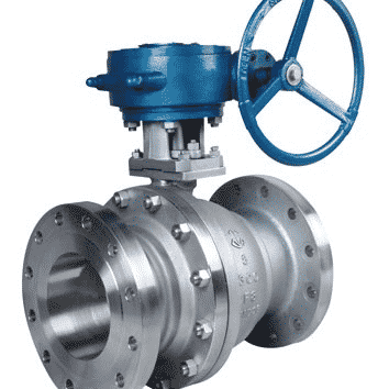 floating ball valve flanged stainless steel gear operated