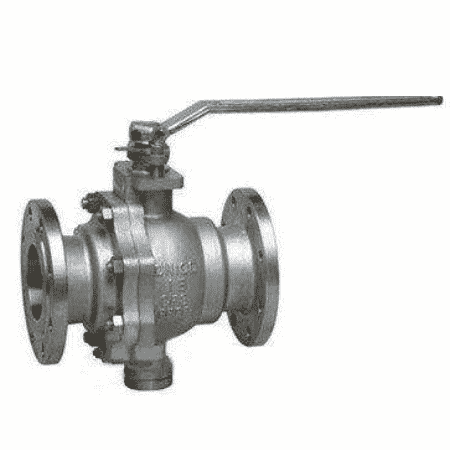 trunnion mounted ball valve flanged carbon stainless steel lever operated