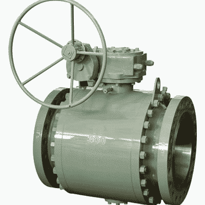 trunnion mounted ball valve flanged carbon steel gear operated